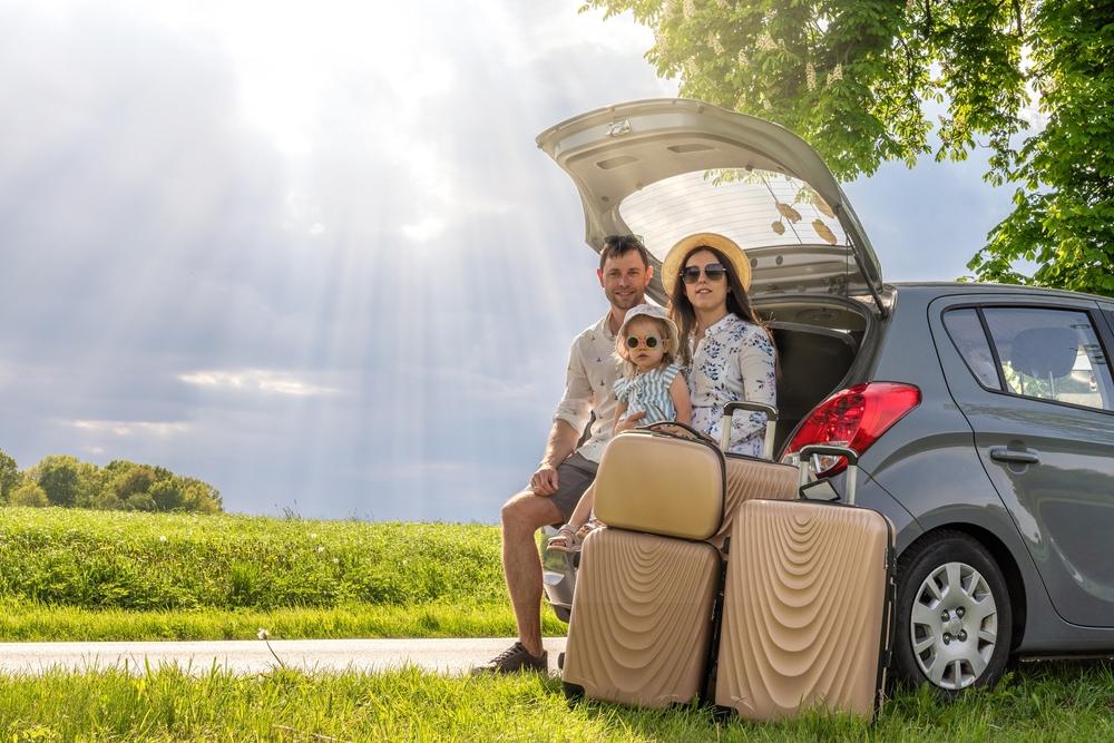 An image providing information about safe summer road trips.